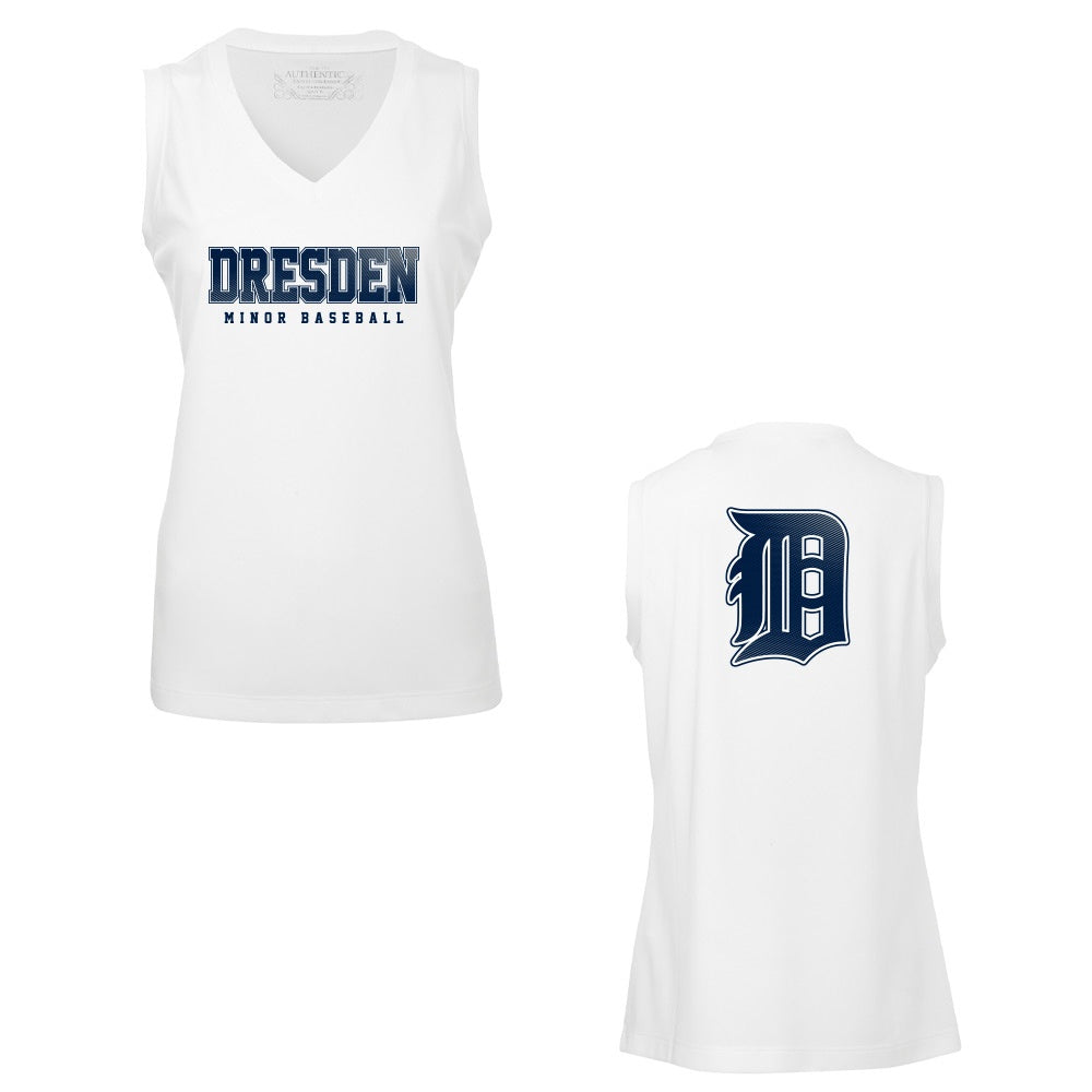 Dresden Minor Baseball Ladies' Pro Team Sleeveless V-Neck Tee