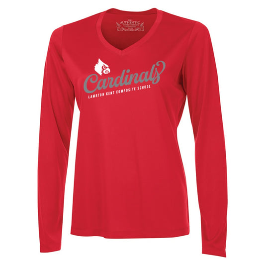 Lambton Kent Composite School Ladies' Pro Team Long Sleeve V-Neck T-Shirt