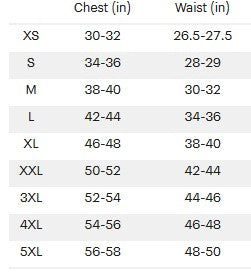 Men's Sizing Chart