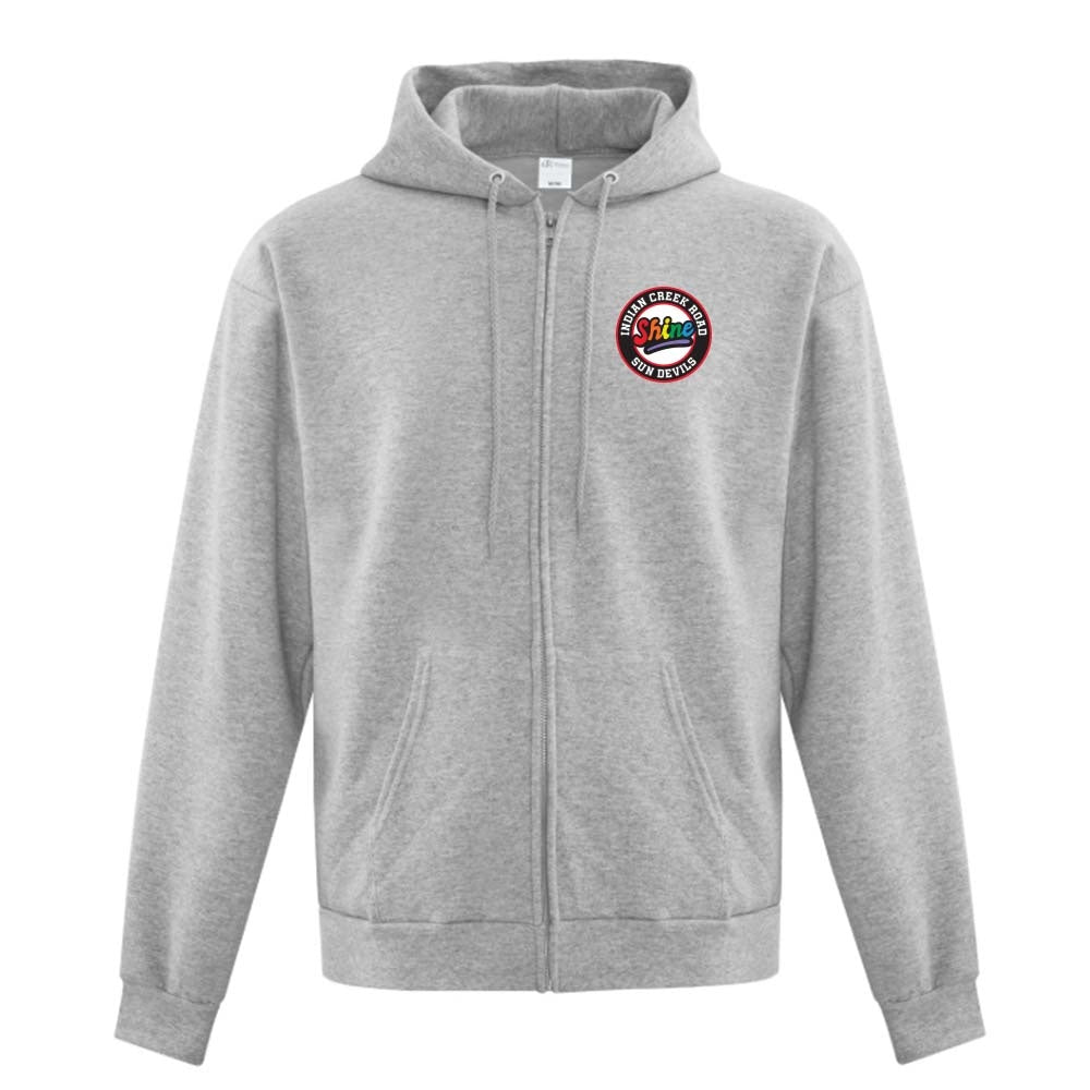 Indian Creek Road Adult Fleece Full Zip Hooded Sweatshirt