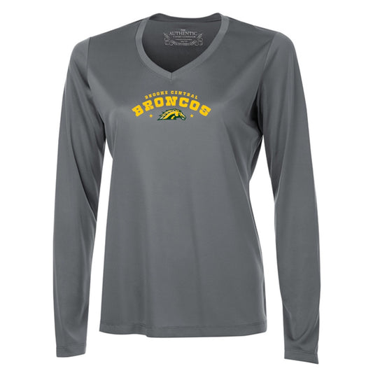Brooke Central Ladies' Pro Team Long Sleeve V-Neck T-Shirt