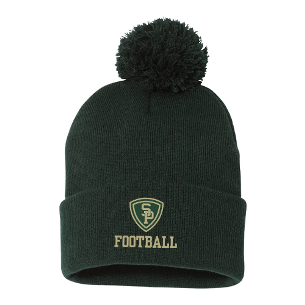 St. Pat's Football Pom-Pom Cuffed Beanie