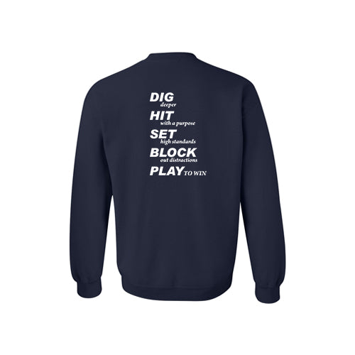 Twin Bridges Volleyball Crewneck Sweatshirt