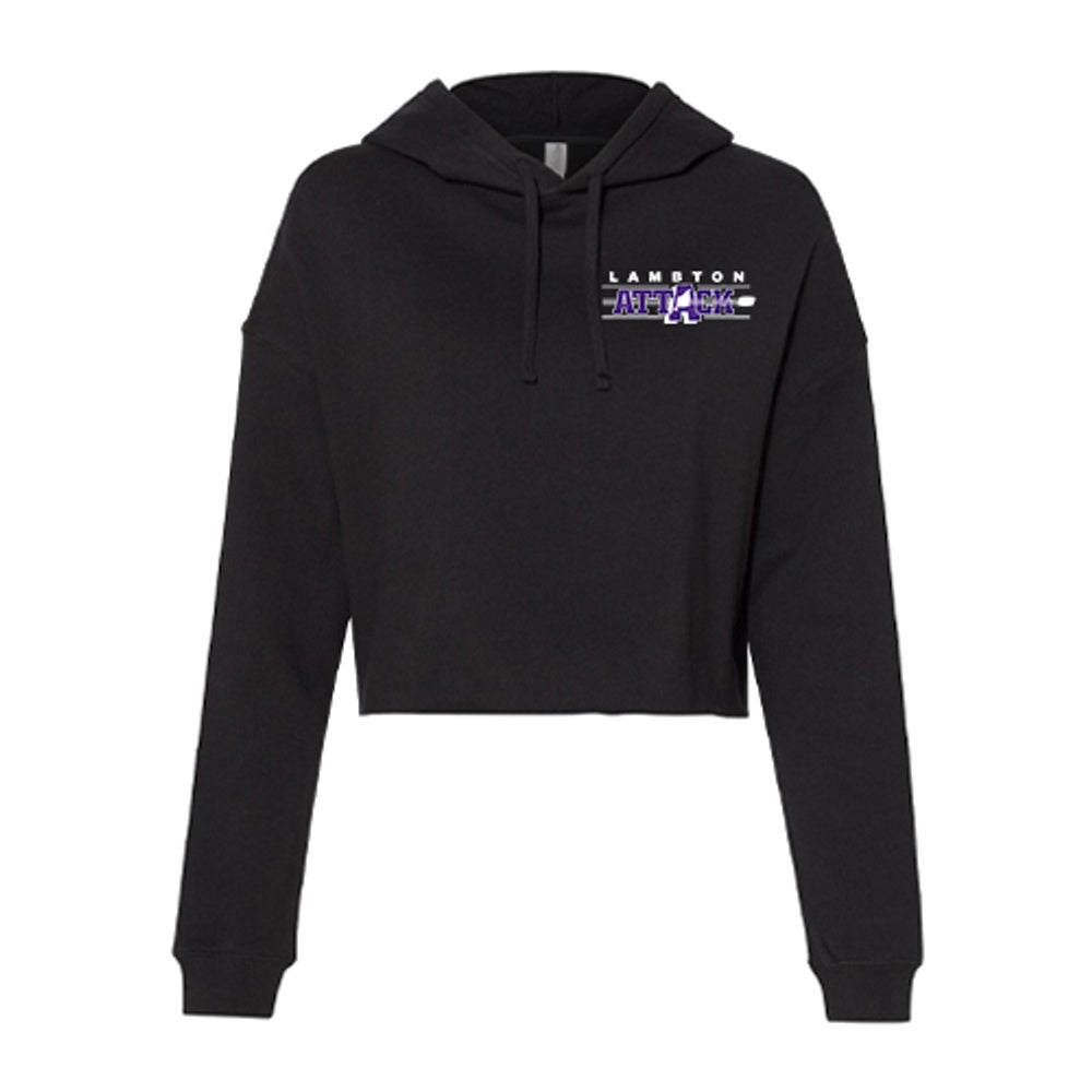 Lambton Attack Ladies' Lightweight Crop Hooded Sweatshirt