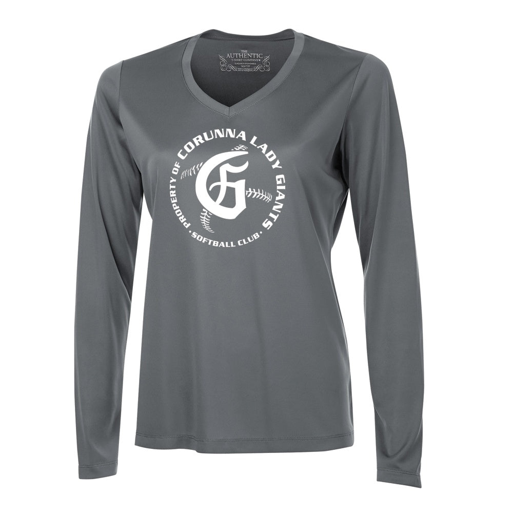 Corunna Lady Giants Ladies' Pro Team Long Sleeve V-Neck