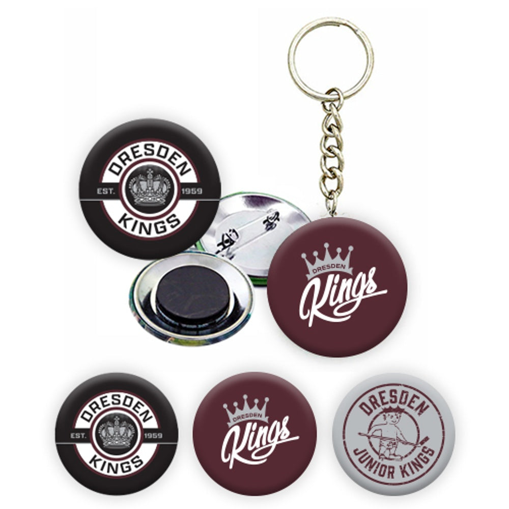 Dresden Jr Kings Button, Magnet, Keychain