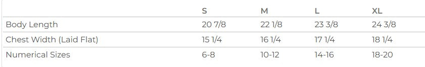 Youth Sizing Chart