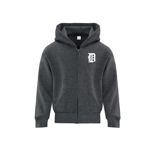 Dresden Minor Baseball Youth Everyday Fleece Full Zip Hooded Sweatshirt