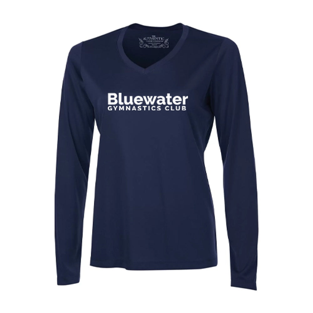 Bluewater Gymnastics Ladies' Pro Team Long Sleeve V-Neck T-Shirt