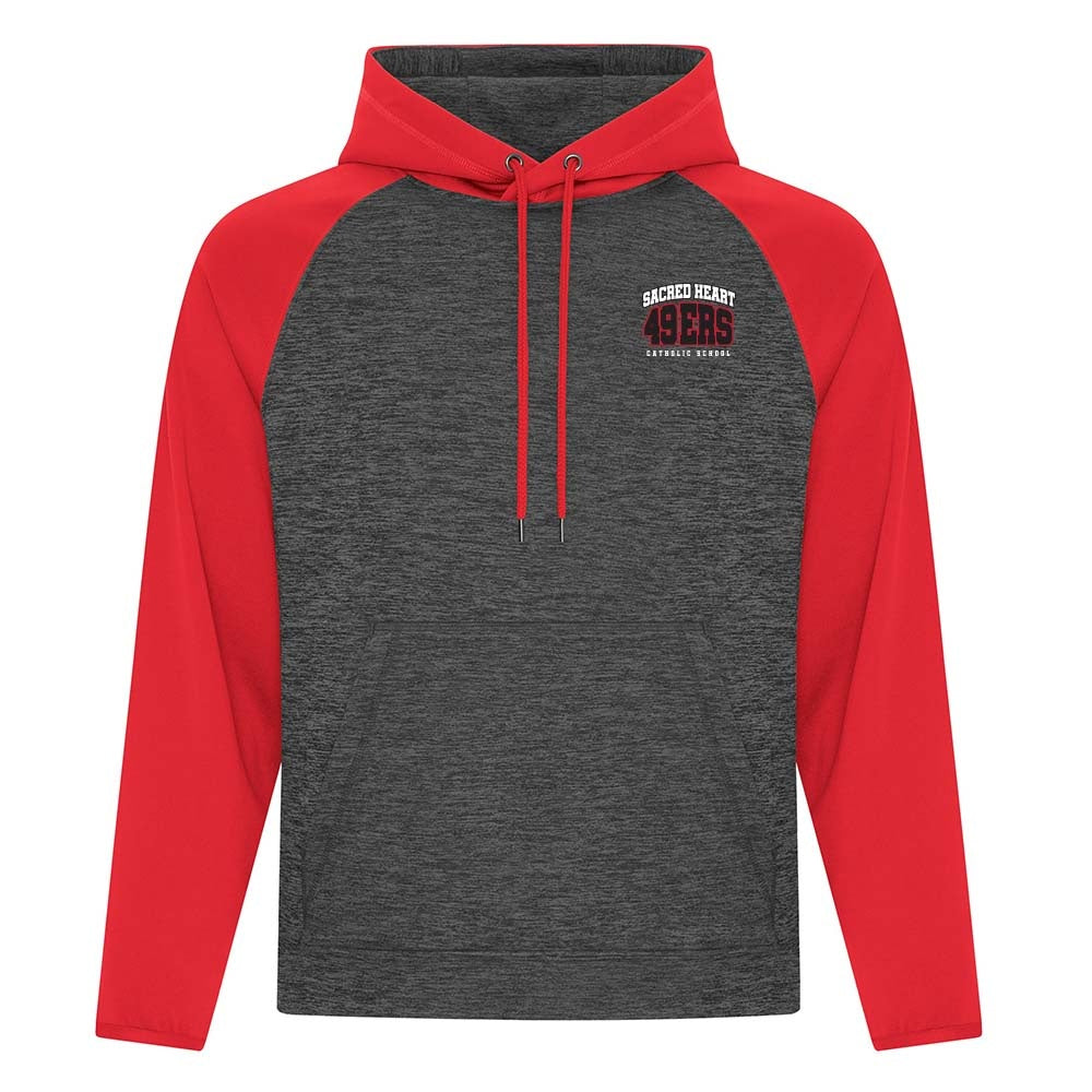 Sacred Heart Adult Dynamic Heather Fleece Two Tone Hoodie