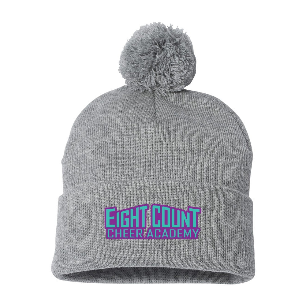 Eight Count Cheer 12" Pom-Pom Cuffed Beanie