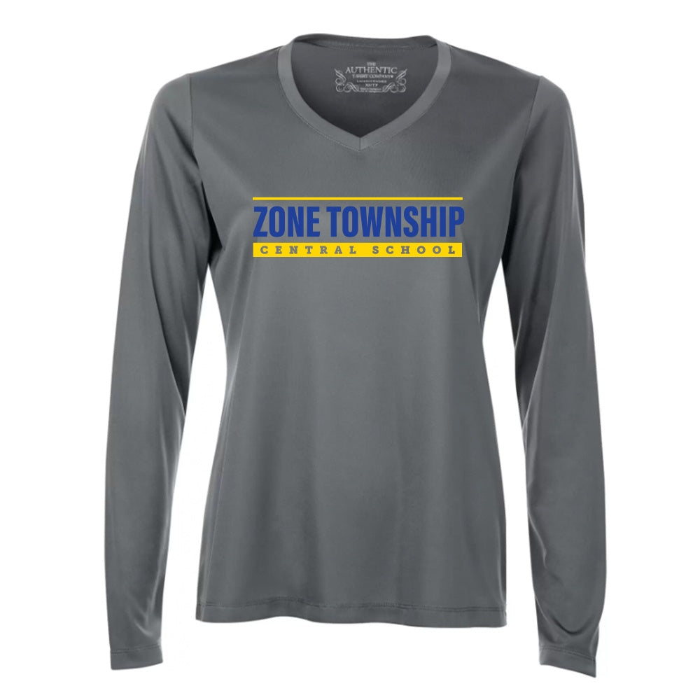 Zone Township Ladies' Pro Team Long Sleeve V-Neck T-Shirt
