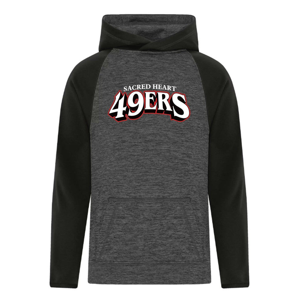 Sacred Heart Youth Dynamic Heather Fleece Two Tone Hoodie