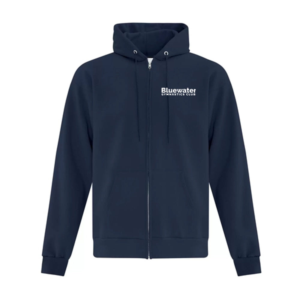 Bluewater Gymnastics Adult Everyday Fleece Full Zip Hooded Sweatshirt