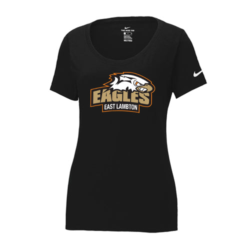 East Lambton Minor Hockey Ladies' Nike Dri-FIT Cotton/Poly Scoop Neck Tee
