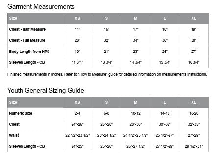 Youth Sizing Chart