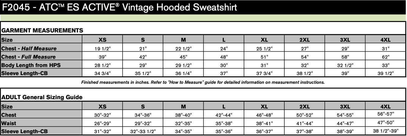 Men's Sizing Chart