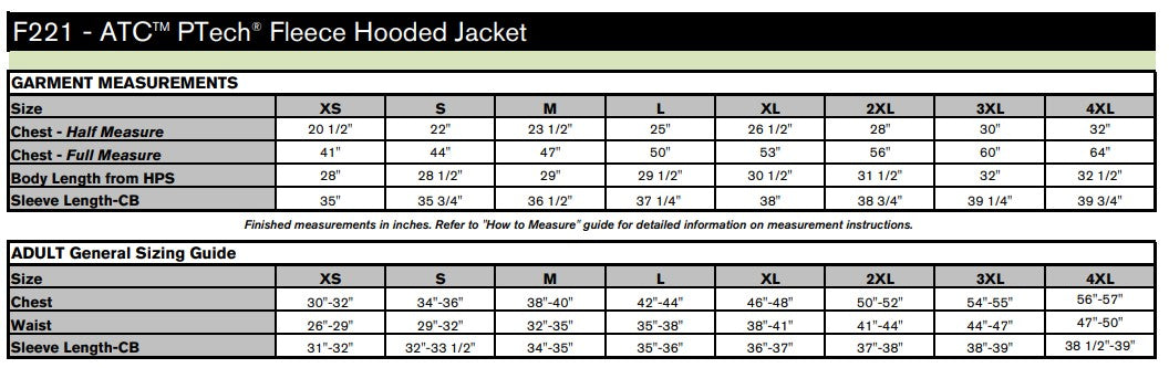 Men's Sizing Chart