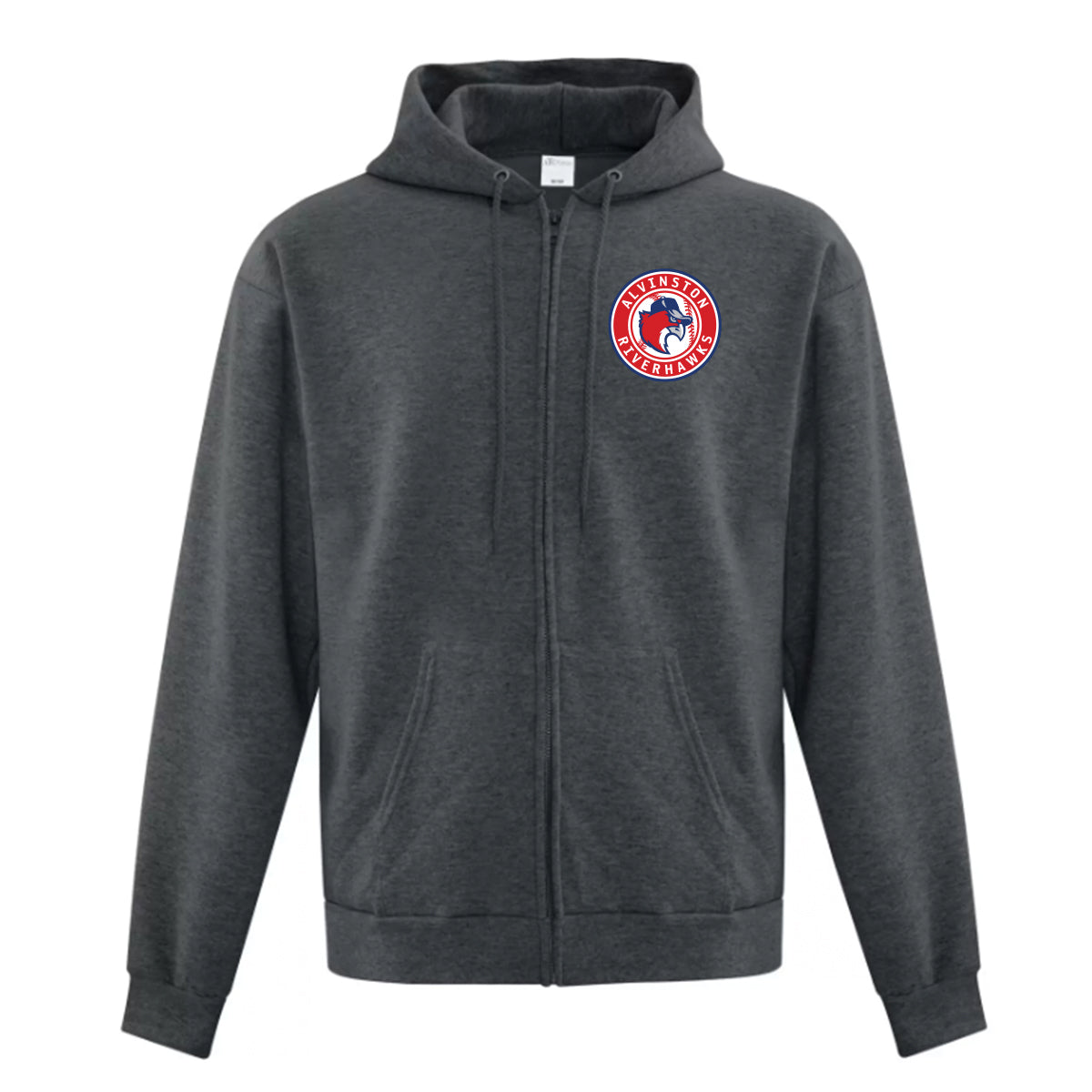 Alvinston Riverhawks Adult Everyday Fleece Full Zip Hooded Sweatshirt
