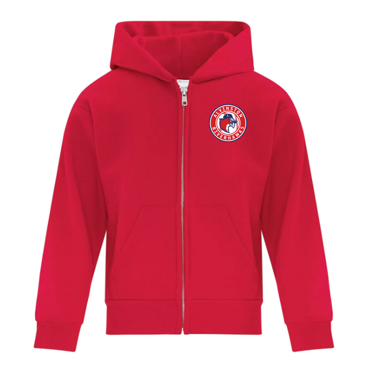 Alvinston Riverhawks Youth Everyday Fleece Full Zip Hooded Sweatshirt