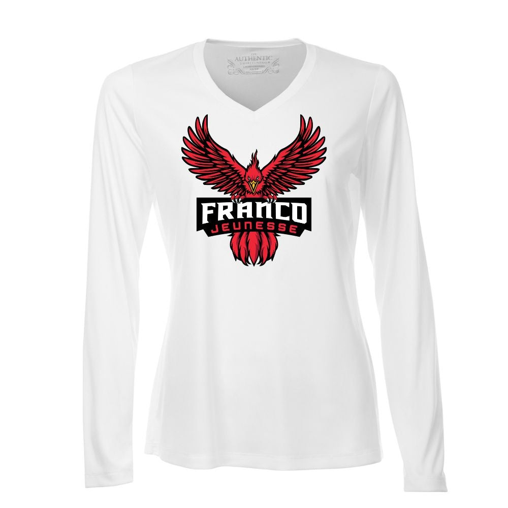 Franco-Jeunesse Ladies' Pro Team Long Sleeve V-Neck