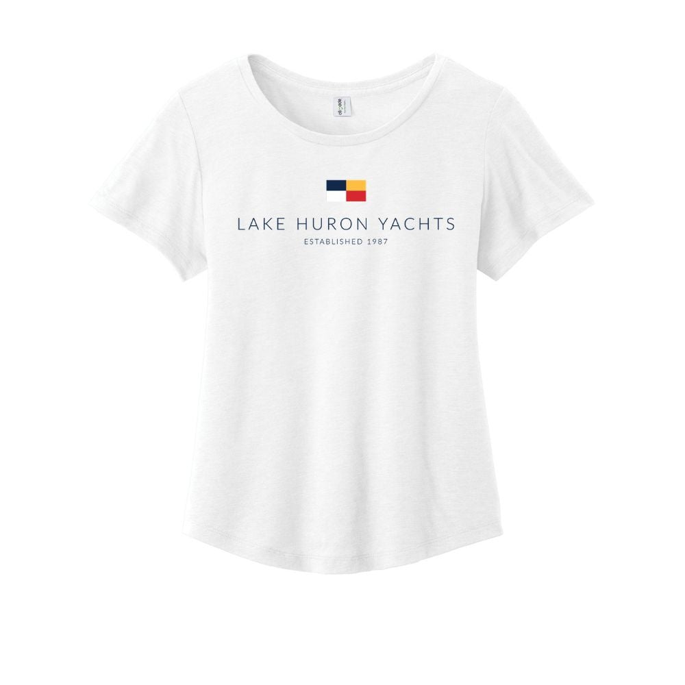 Lake Huron Yachts Ladies' Relaxed Organic Cotton Scoop Neck T-Shirt