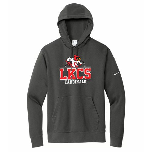 Lambton Kent Composite School Adult Nike Club Fleece Sleeve Swoosh Pullover Hoodie