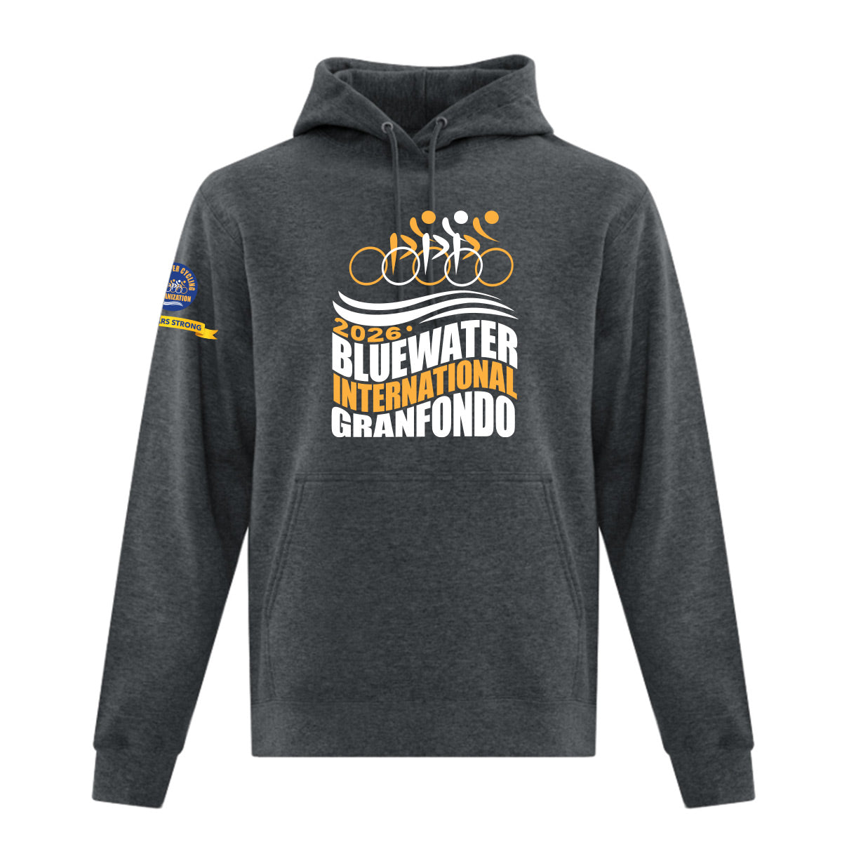 Bluewater Cycling Granfondo Adult Fleece Hooded Sweatshirt