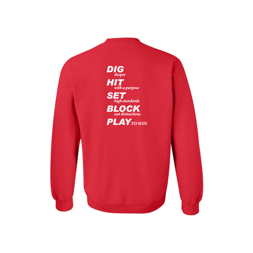 Twin Bridges Volleyball Adult Crewneck Sweatshirt