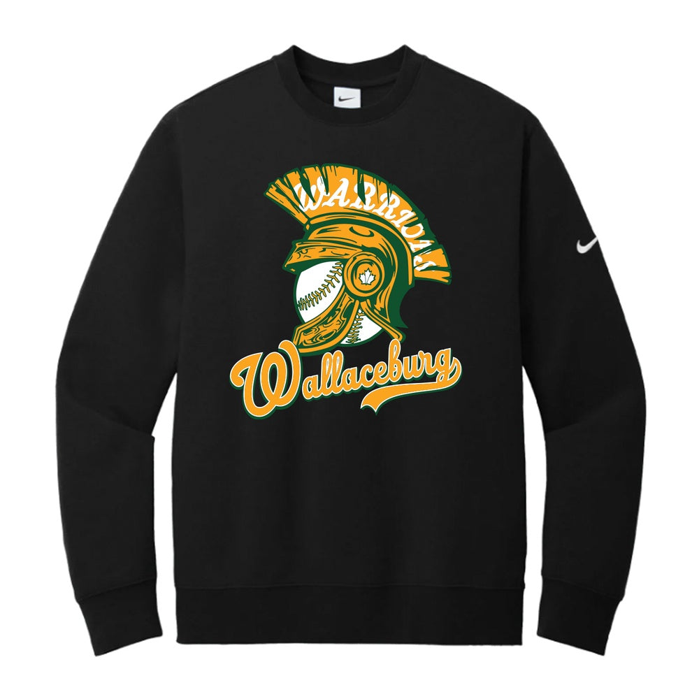 Wallaceburg Minor Baseball Adult Nike Club Fleece Sleeve Swoosh Crew