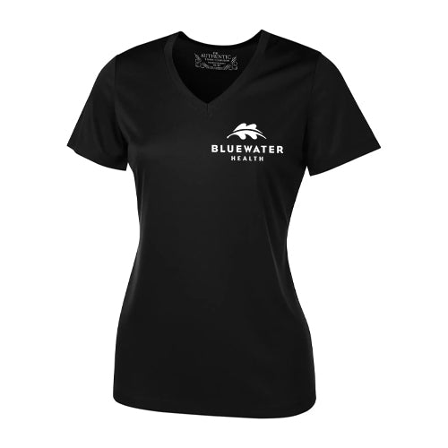 Bluewater Health Ladies' V-Neck Pro Team (Moisture Wicking) T-Shirt