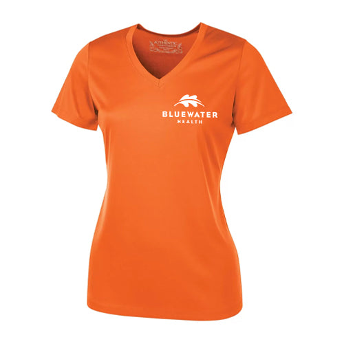 Bluewater Health Ladies' V-Neck Pro Team (Moisture Wicking) T-Shirt
