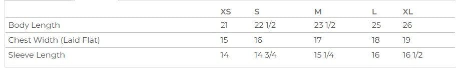 Youth Sizing Chart