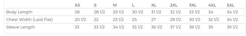 Men's Sizing Chart
