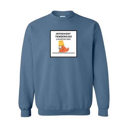 Introvert Tendencies Cotton Crewneck Sweatshirt
