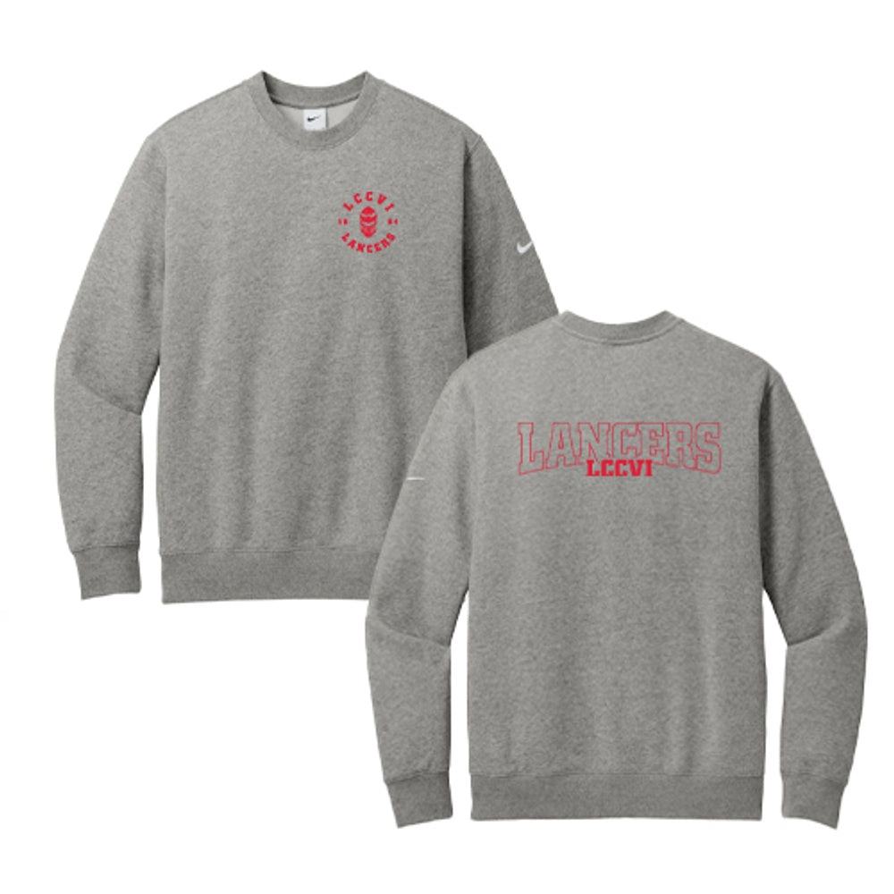LCCVI Adult Nike Club Fleece Sleeve Swoosh Crew