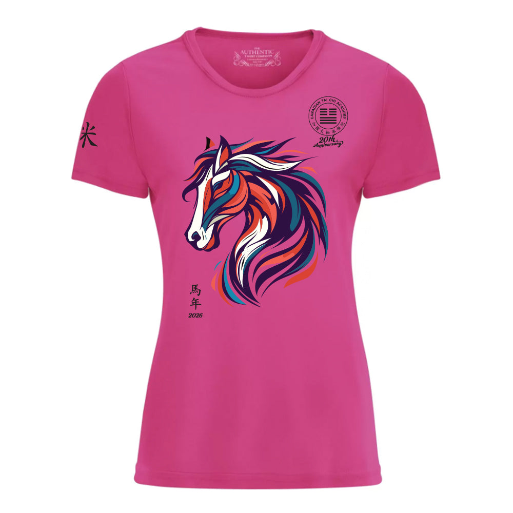 Canadian Tai Chi Year of the Horse Ladies' Pro Team Short Sleeve T-Shirt