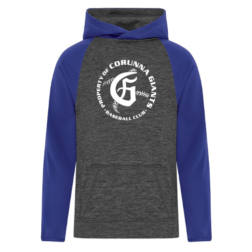 Corunna Giants Youth Heather Fleece Two Tone Hoodie