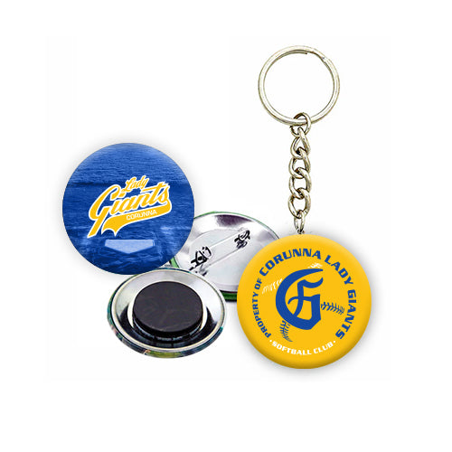 Corunna Lady Giants Button, Magnet, Keychain