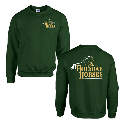 Holiday Horses - Adult Crewneck Fleece Sweatshirt