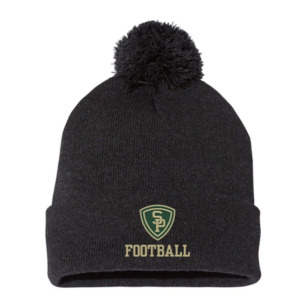 St. Pat's Football Pom-Pom Cuffed Beanie