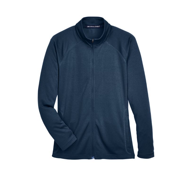 DEVON & JONES LADIES STRETCH TECH-SHELL COMPASS FULL-ZIP