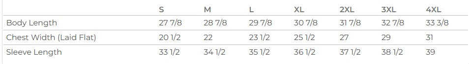 Men's Sizing Chart