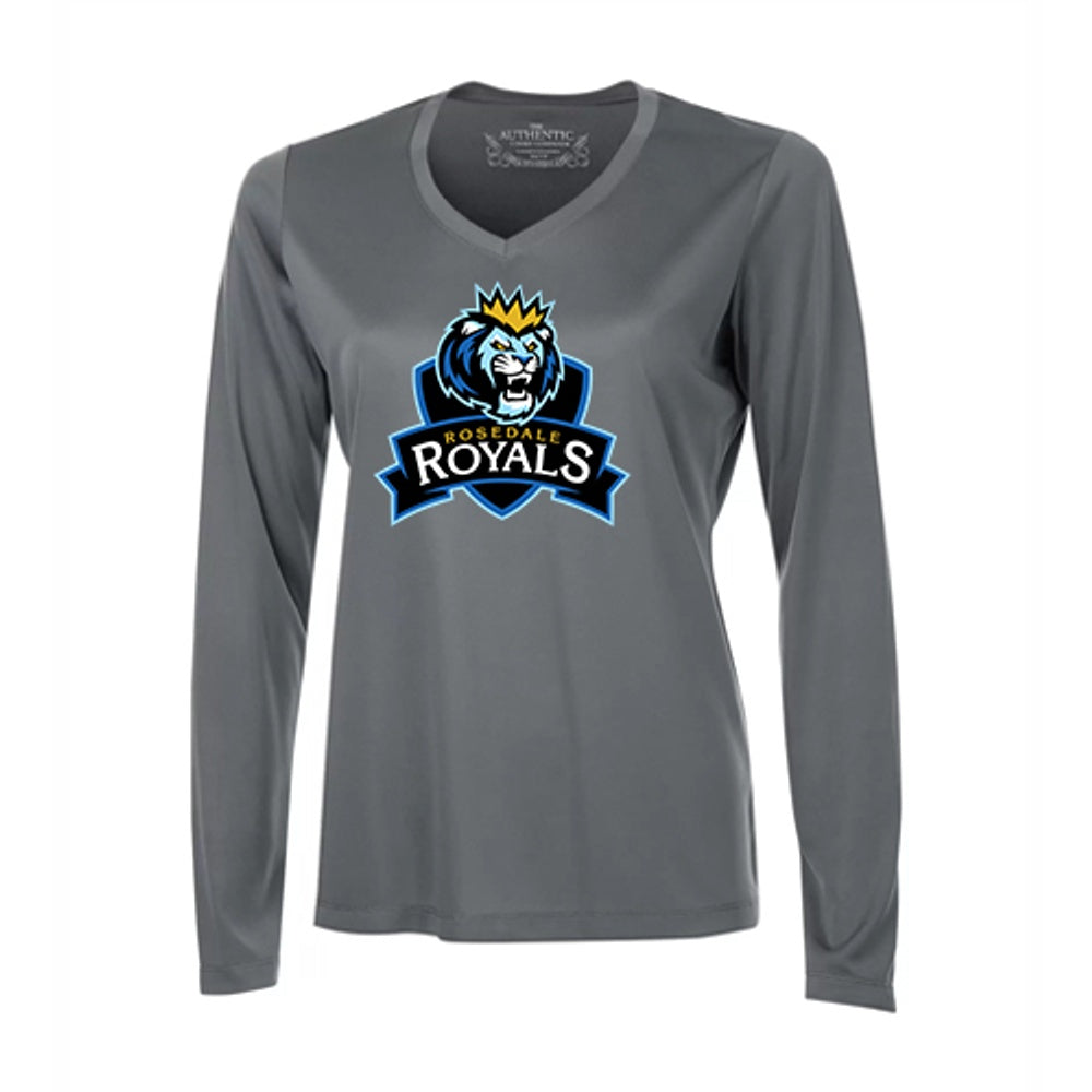 Rosedale Ladies' Pro Team Long Sleeve V-Neck T-Shirt