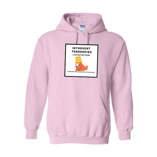 Introvert Tendencies Cotton Hooded Sweatshirt