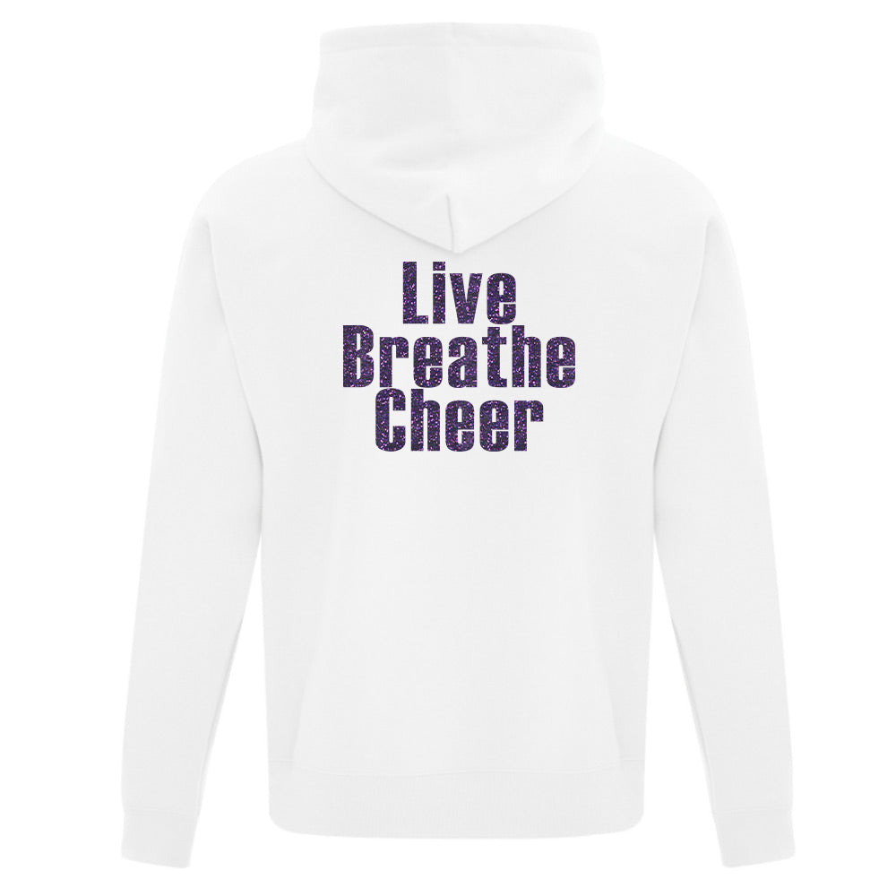 Eight Count Cheer Adult Sparkle Fleece Hooded Sweatshirt