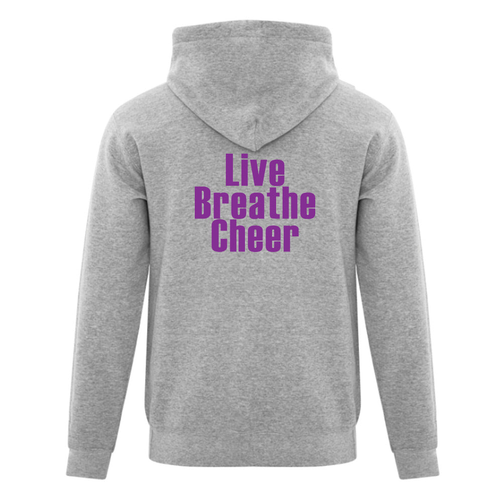 Eight Count Cheer Youth Fleece Full Zip Hooded Sweatshirt