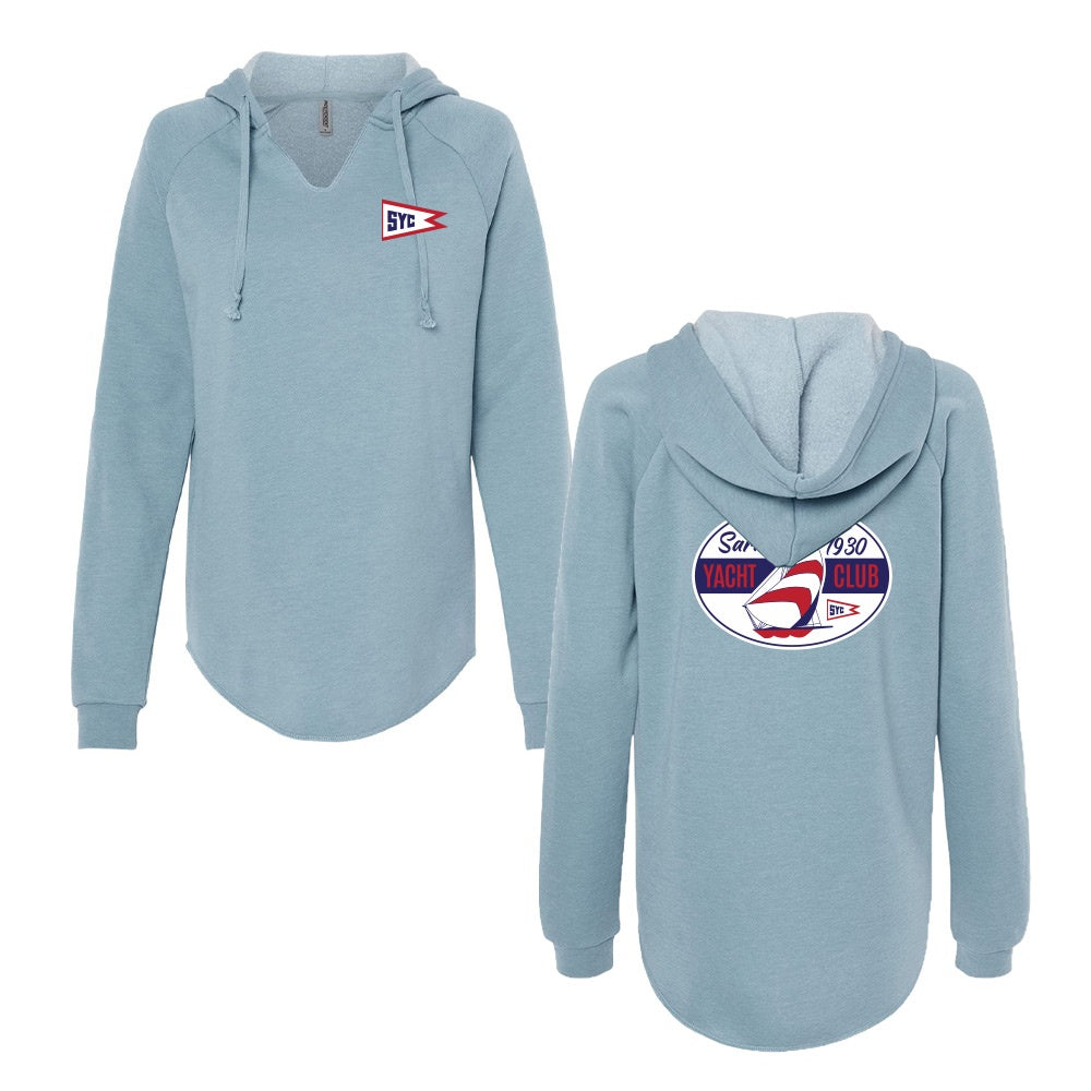 Sarnia Yacht Club Ladies' Lightweight California Wave Wash Hooded Sweatshirt