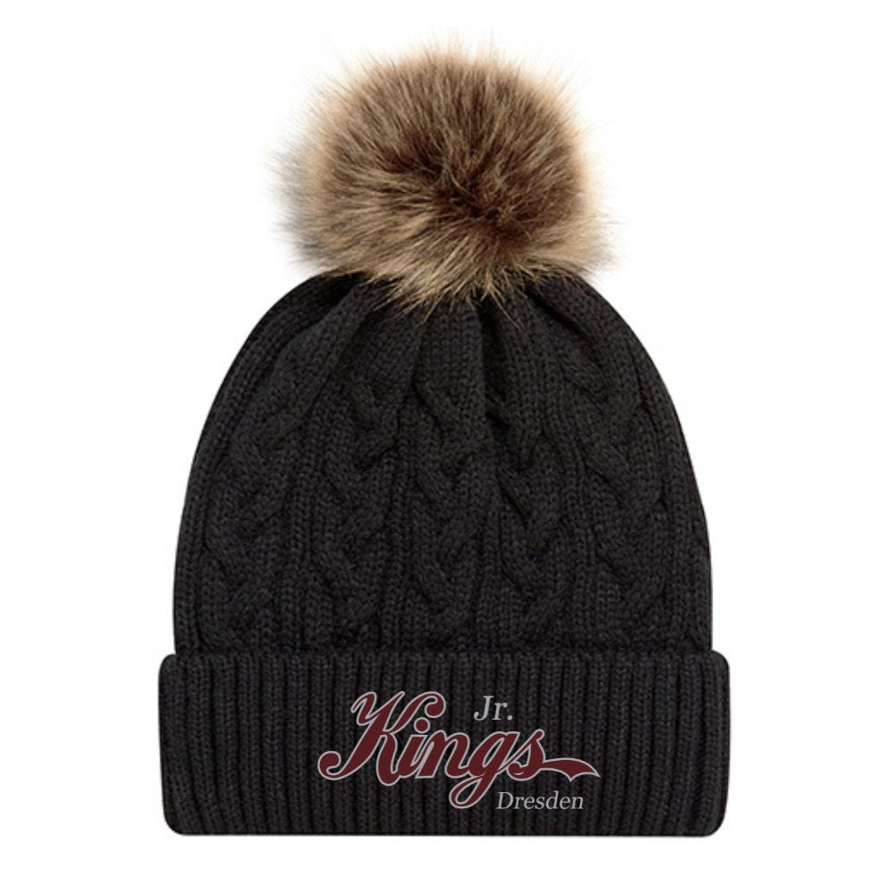 Dresden Minor Hockey Faux Fur Pom Pom Cuff Toque