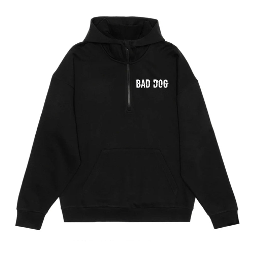 Bad Dog Adult Drop Shoulder 1/2 Zip Hoodie